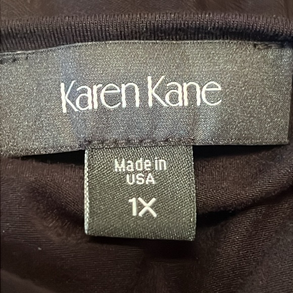 Karen Kane Black V-Neck A-Line Maxi Dress 0X - Picture 7 of 9